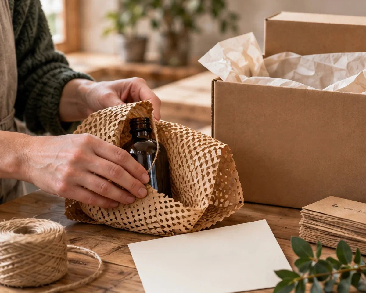Crystal Health & Beauty order being packed by our family team