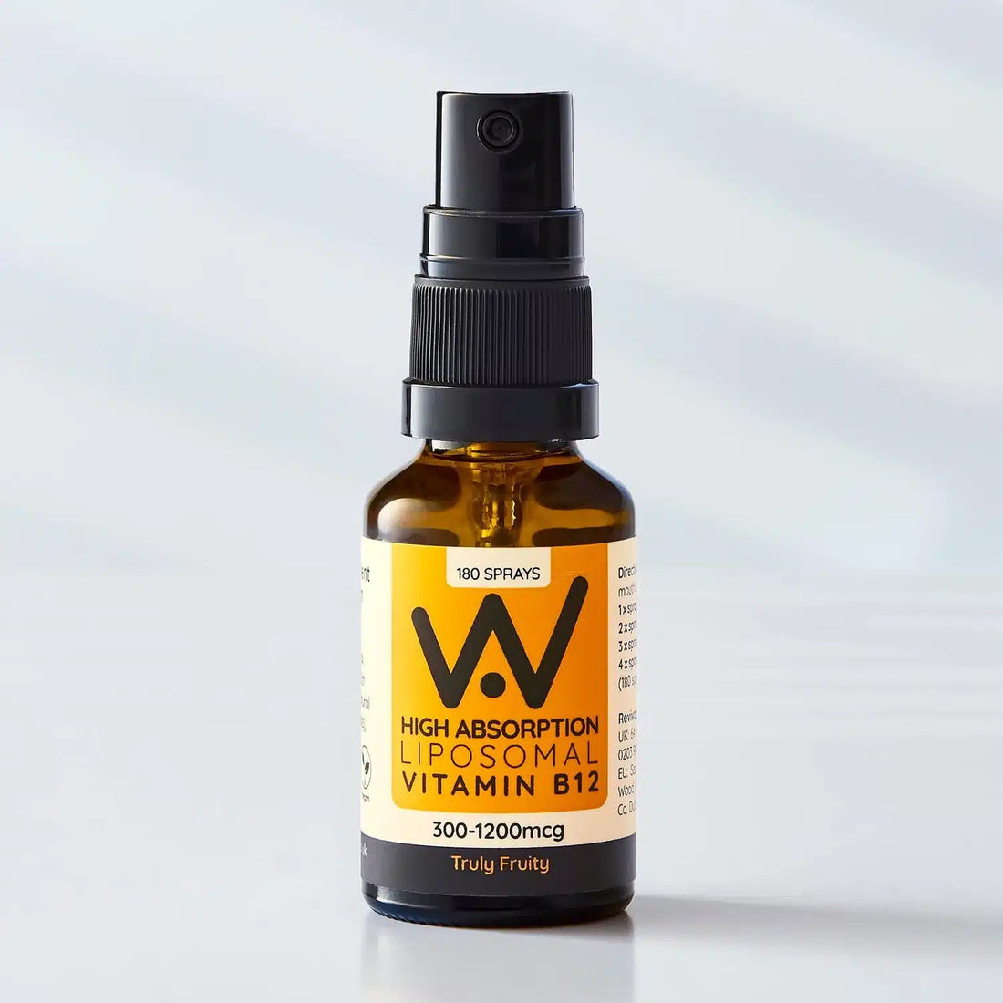 Vitamin B12 Liposomal Oral Spray - 300 to 1200mcg - Truly Fruity or Very Berry Flavour