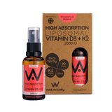 2000IU Vitamin D3 + 100mcg Vitamin K2 - Liposomal Spray