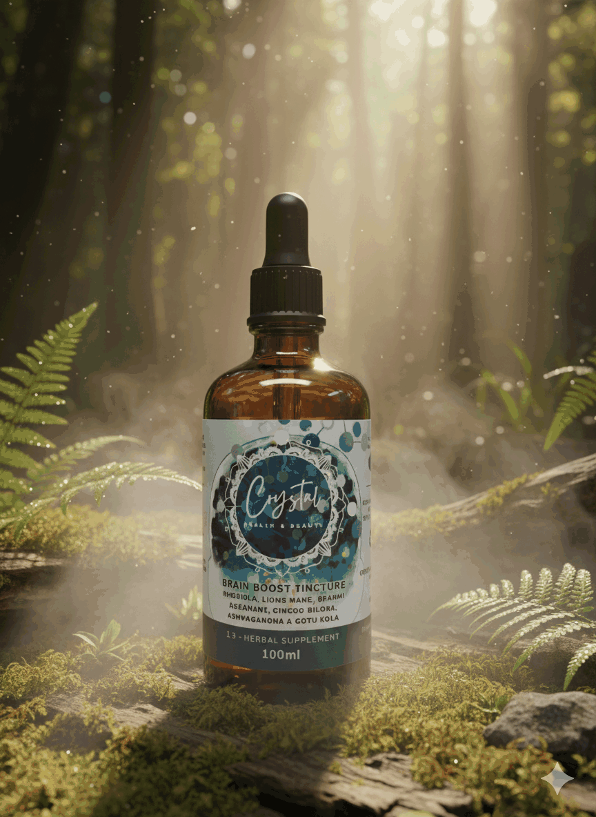 Brain Boost Tincture: Enhance Memory & Focus Naturally from Crystal Health & Beauty