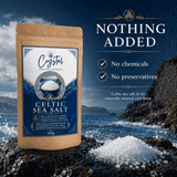 Coarse grey Celtic sea salt crystals