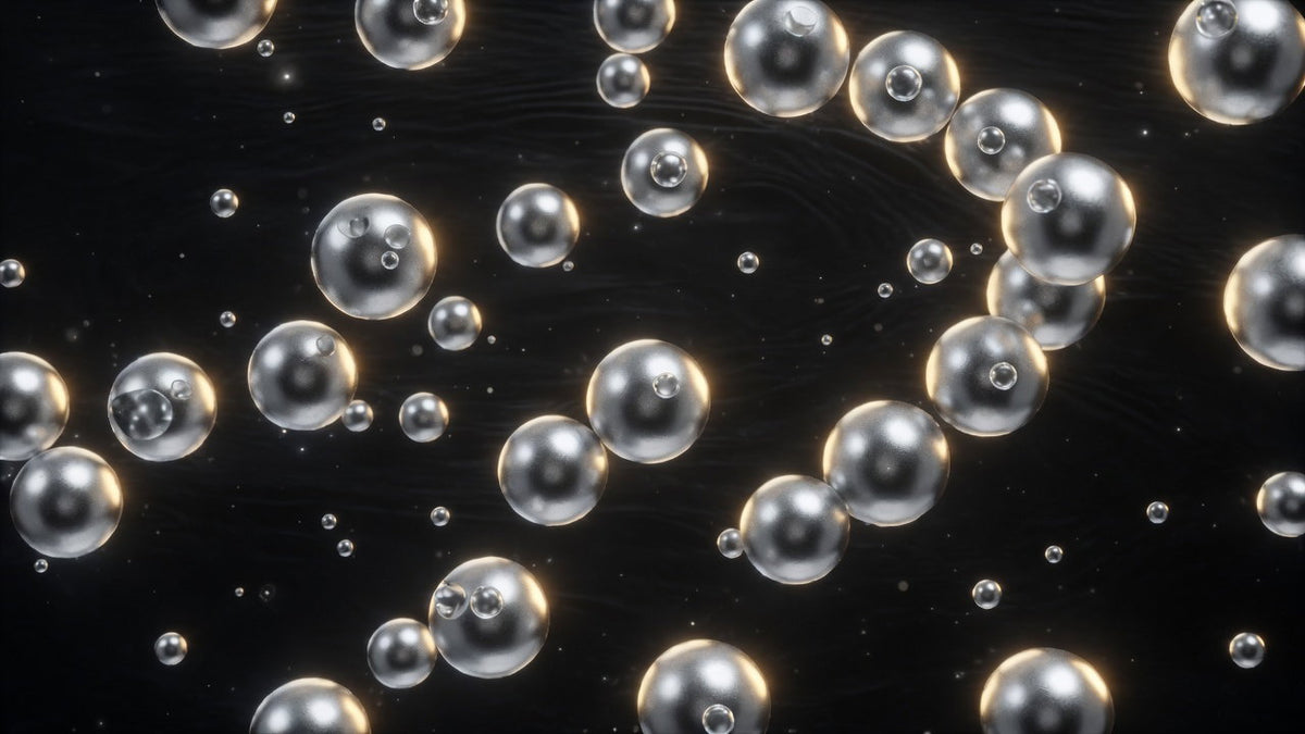 Silver particles in water