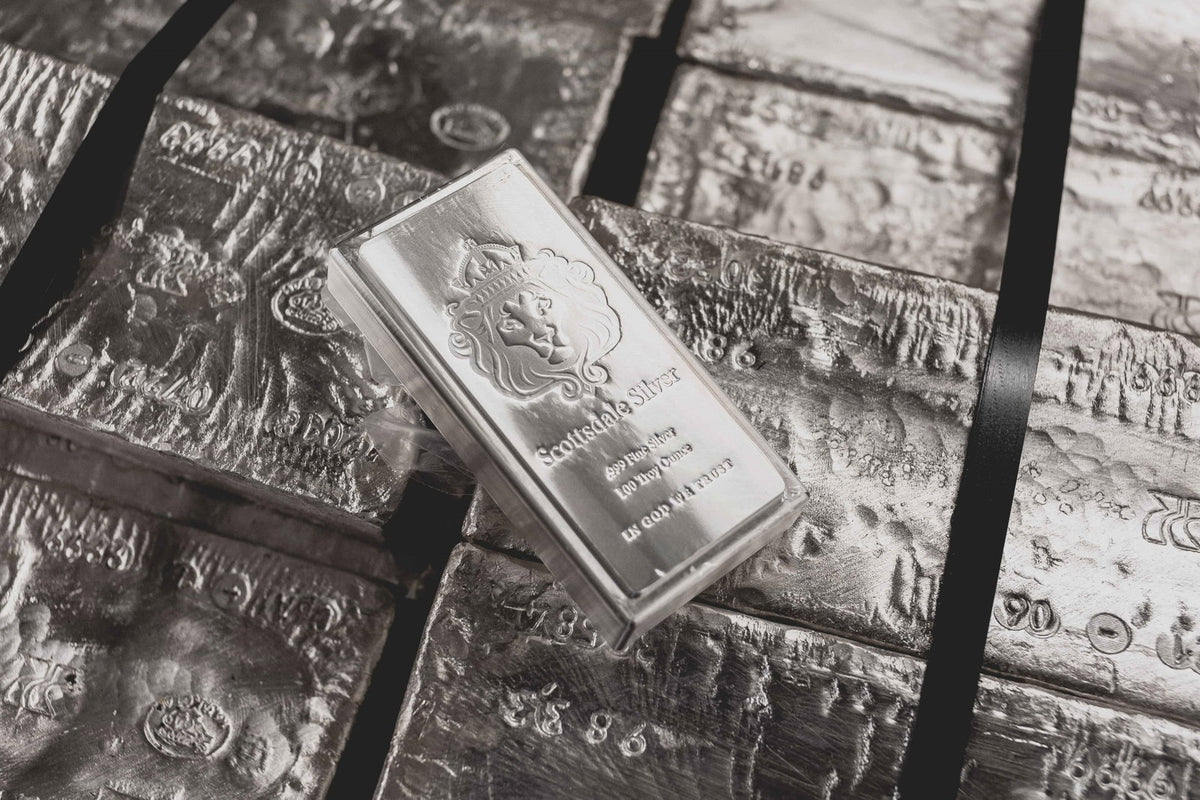 Stacked silver bars