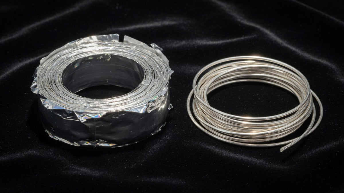 Silver foil and wire