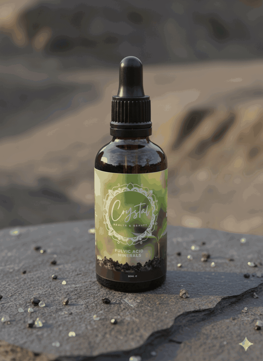 Fulvic Acid Minerals 50ml liquid drops by Crystal Health & Beauty