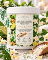 Mineral Bath Soak tub ingredients and directions label rear view