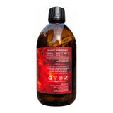 True Amber Colloidal Silver 500ml ingredients label, 99.99 percent silver, 20 PPM