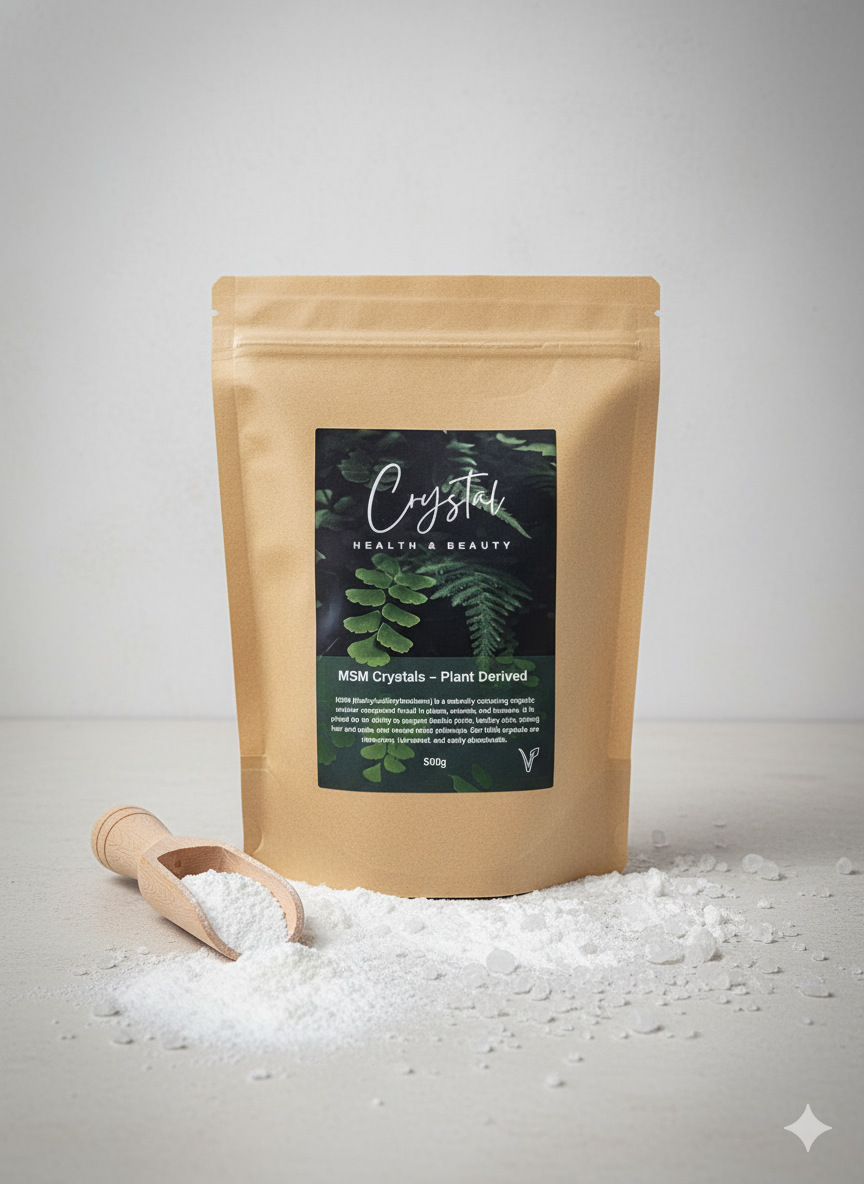 MSM Crystals – 100% Pure Plant-Derived Sulphur Supplement