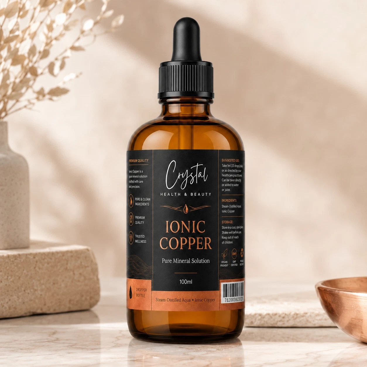 Ionic Copper – 100ml Liquid Supplement | Bioavailable Trace Mineral - Image 2