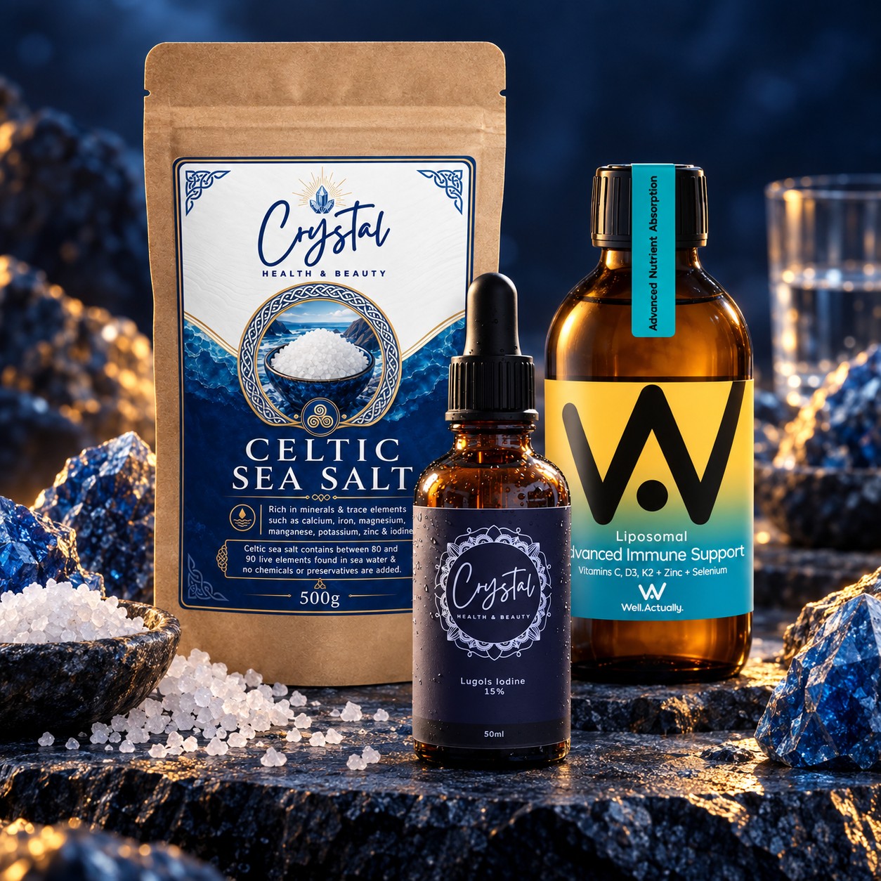 Complete Iodine Companion Bundle – Iodine, Celtic Salt, Vitamin C & Selenium