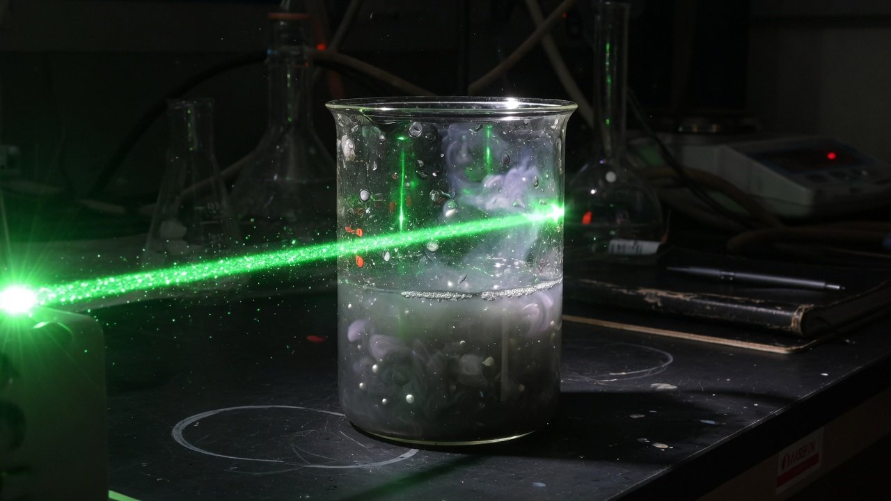 Tyndall laser in colloidal silver