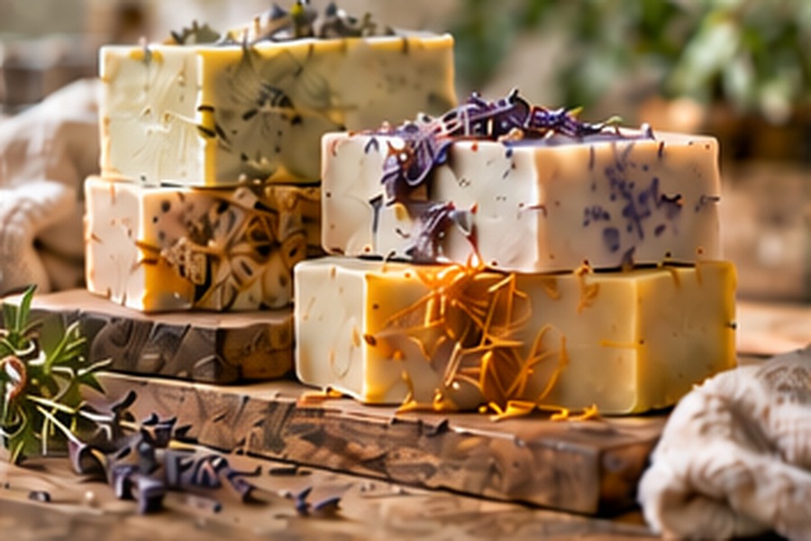 Handcrafted botanical soap bars