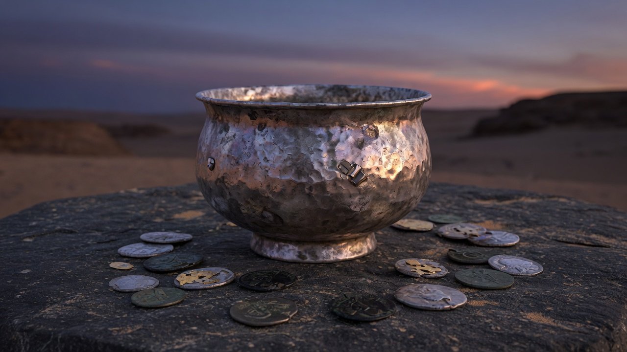 Ancient silver drinking vessel