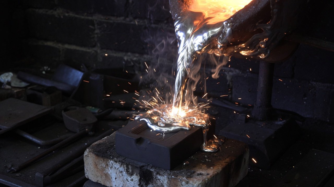 Molten silver