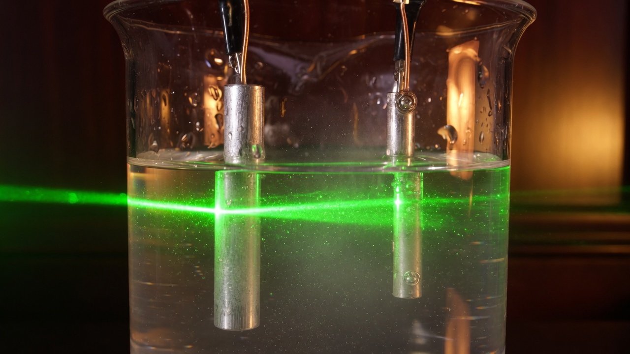 Tyndall laser through a silver colloid
