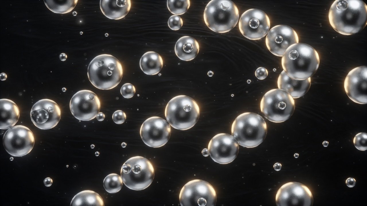 Silver particles in water