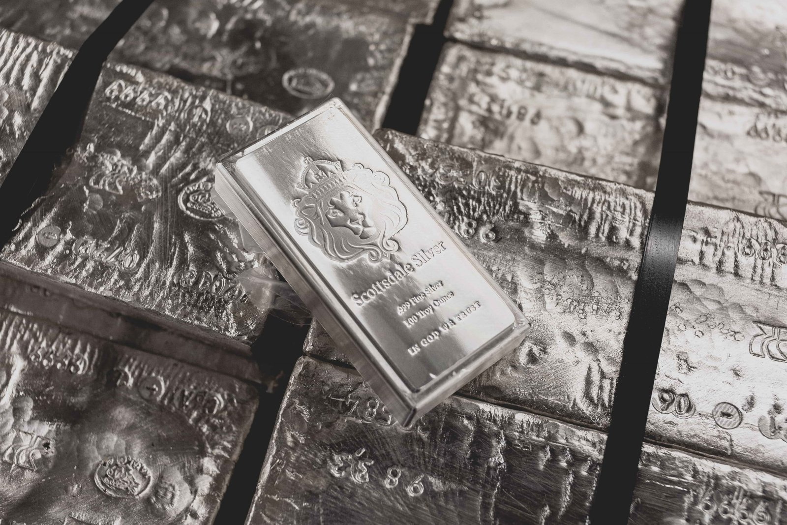 Stacked silver bars