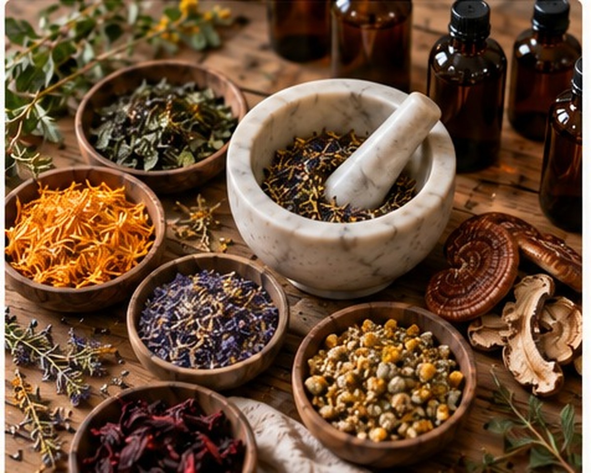 Herbs and mushrooms used in Crystal Health & Beauty tinctures